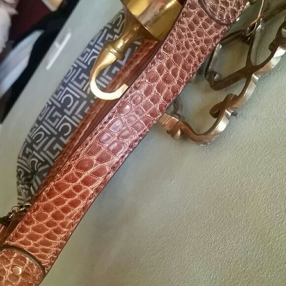 liz Claiborne Mini Shoulder Purse Leather and Canvas Bag - Picture 7 of 8